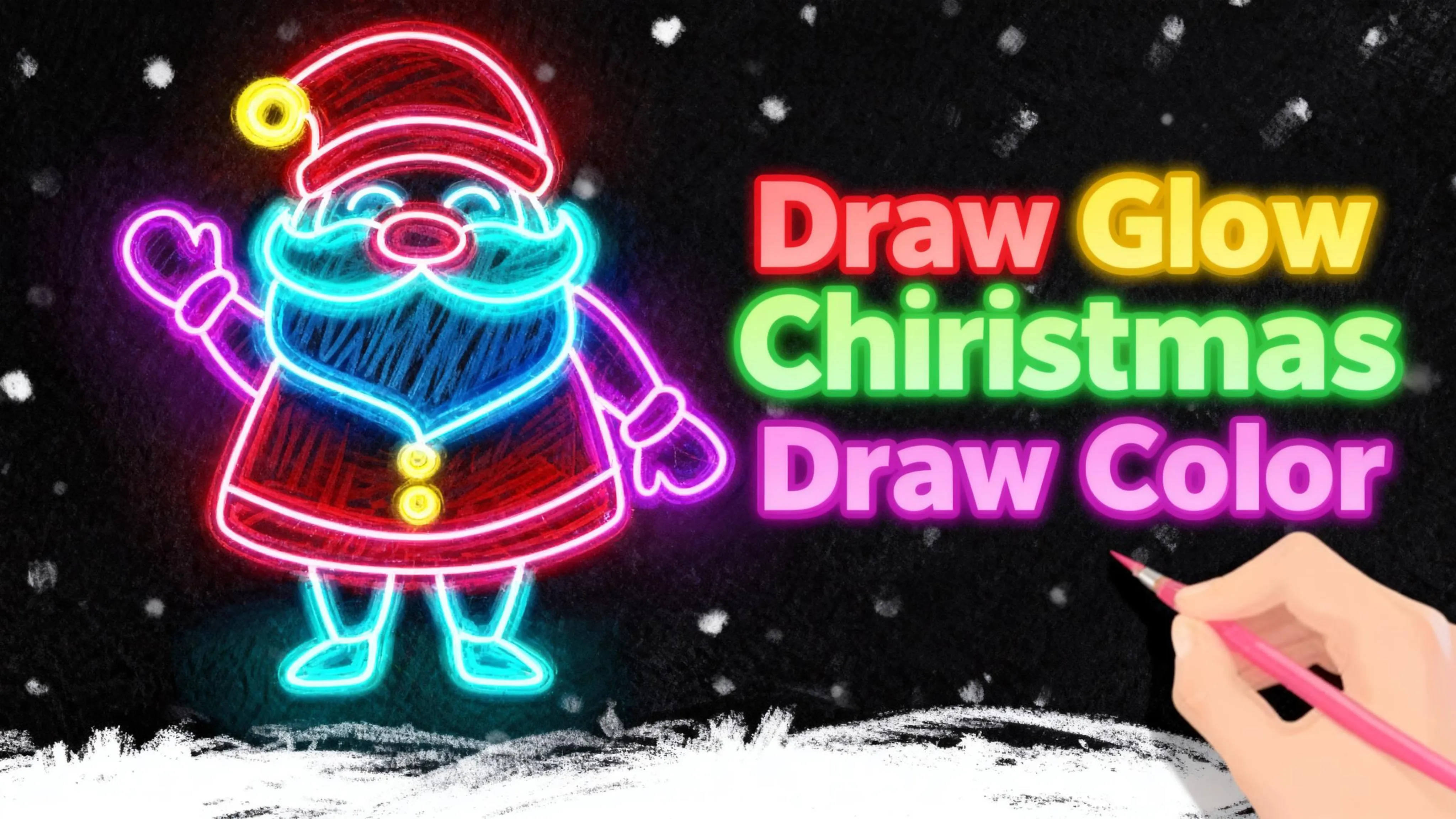 Draw Glow Christmas Game