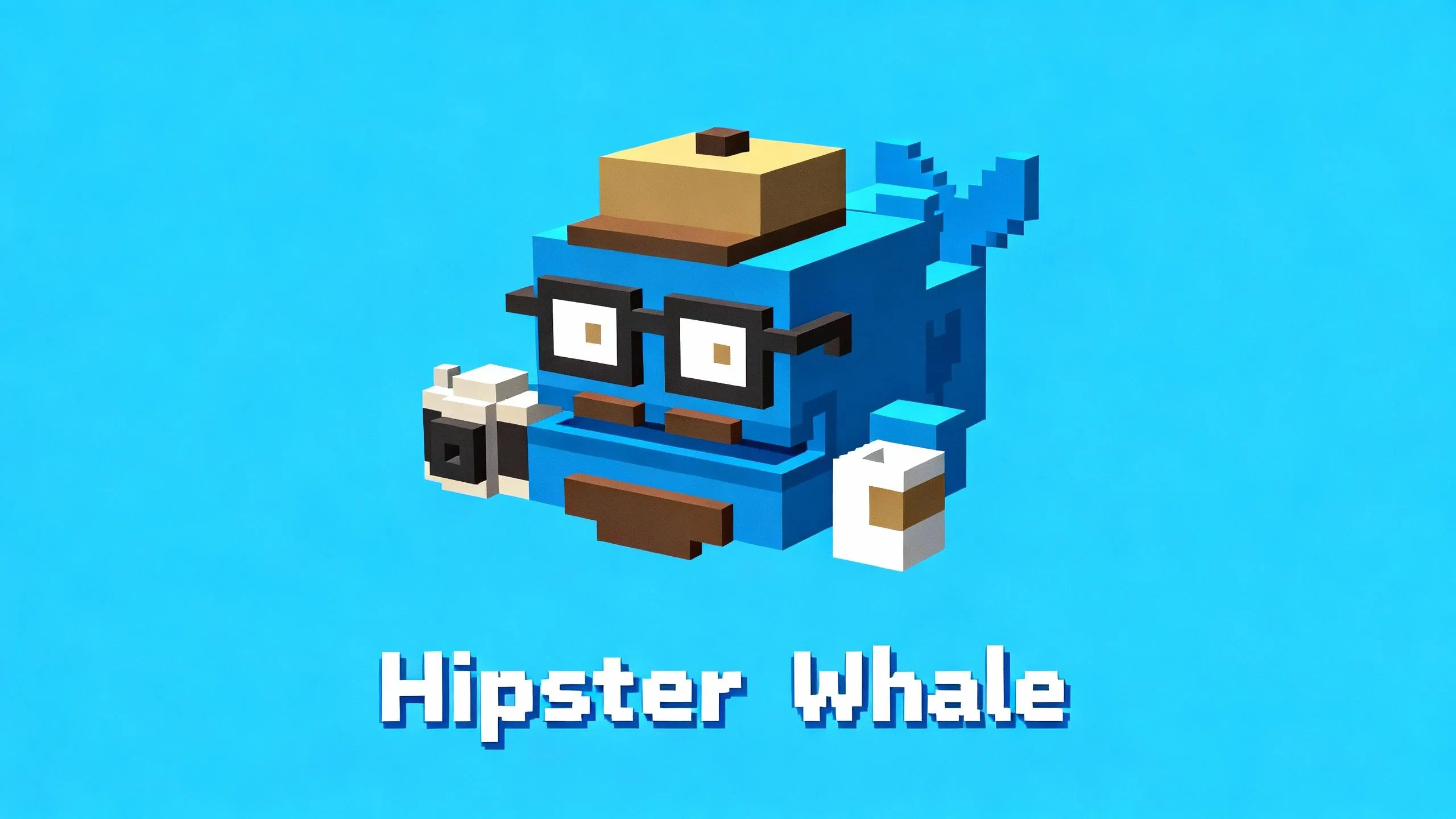 Hipster Whale Character
