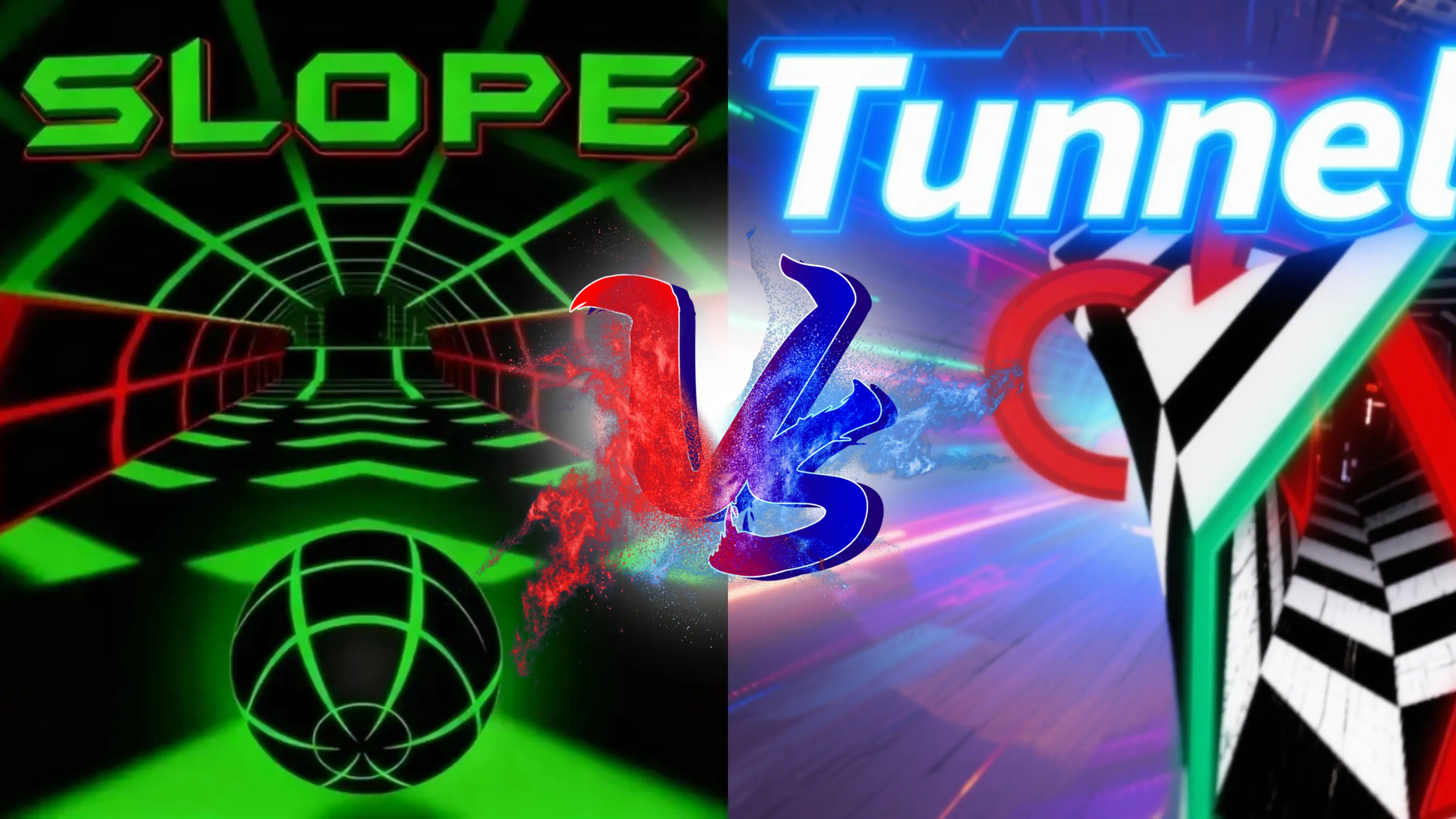 Tunnel Rush vs Slope Game