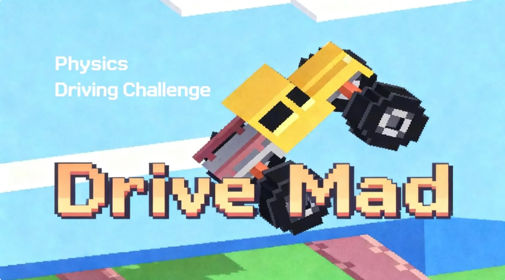 Drive Mad unblocked physics driving game with unstable terrain and vehicle balance challenges