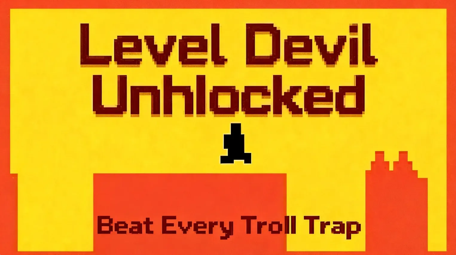 Level Devil unblocked platform game showing hidden traps, fake floors, and unpredictable level design mechanics