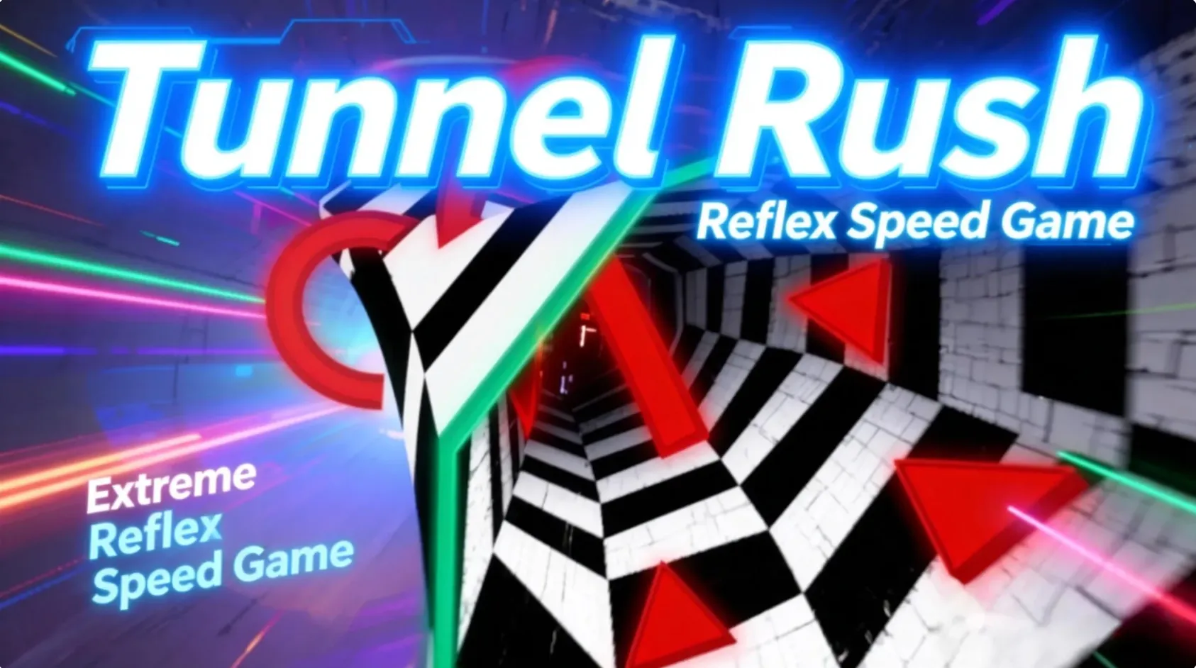 Tunnel Rush unblocked high-speed reflex game featuring fast obstacle patterns and extreme reaction timing challenges