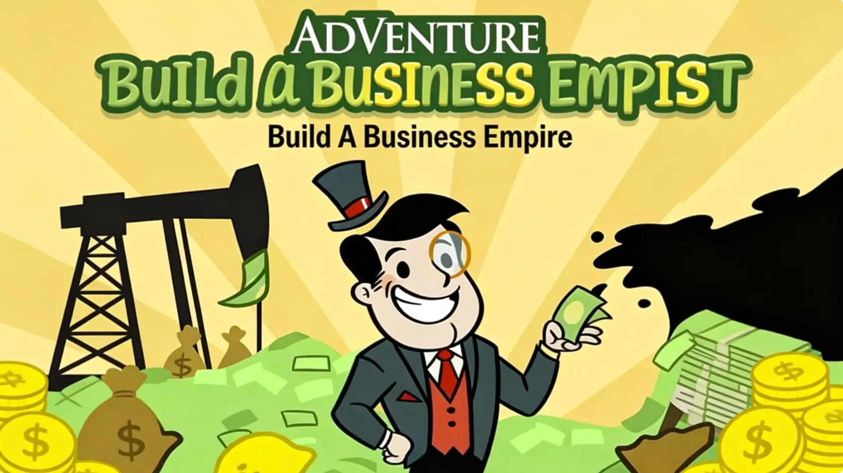 Adventure Capitalist idle business simulation game showing money growth and investments