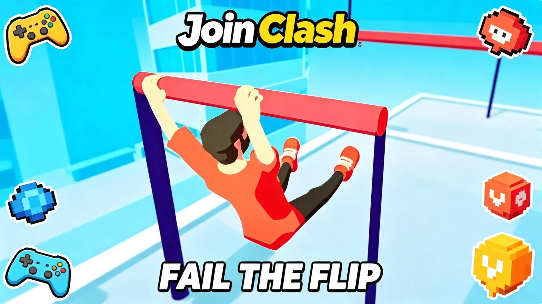 Flip Champs stunt physics gameplay with difficult flip timing mechanics