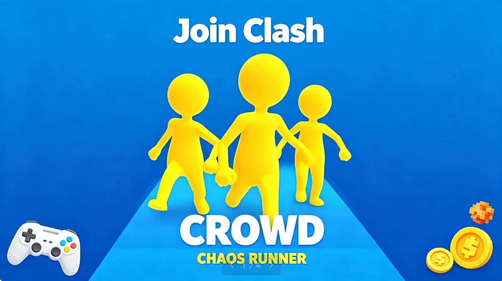 Join Clash crowd physics gameplay with chaotic collision mechanics