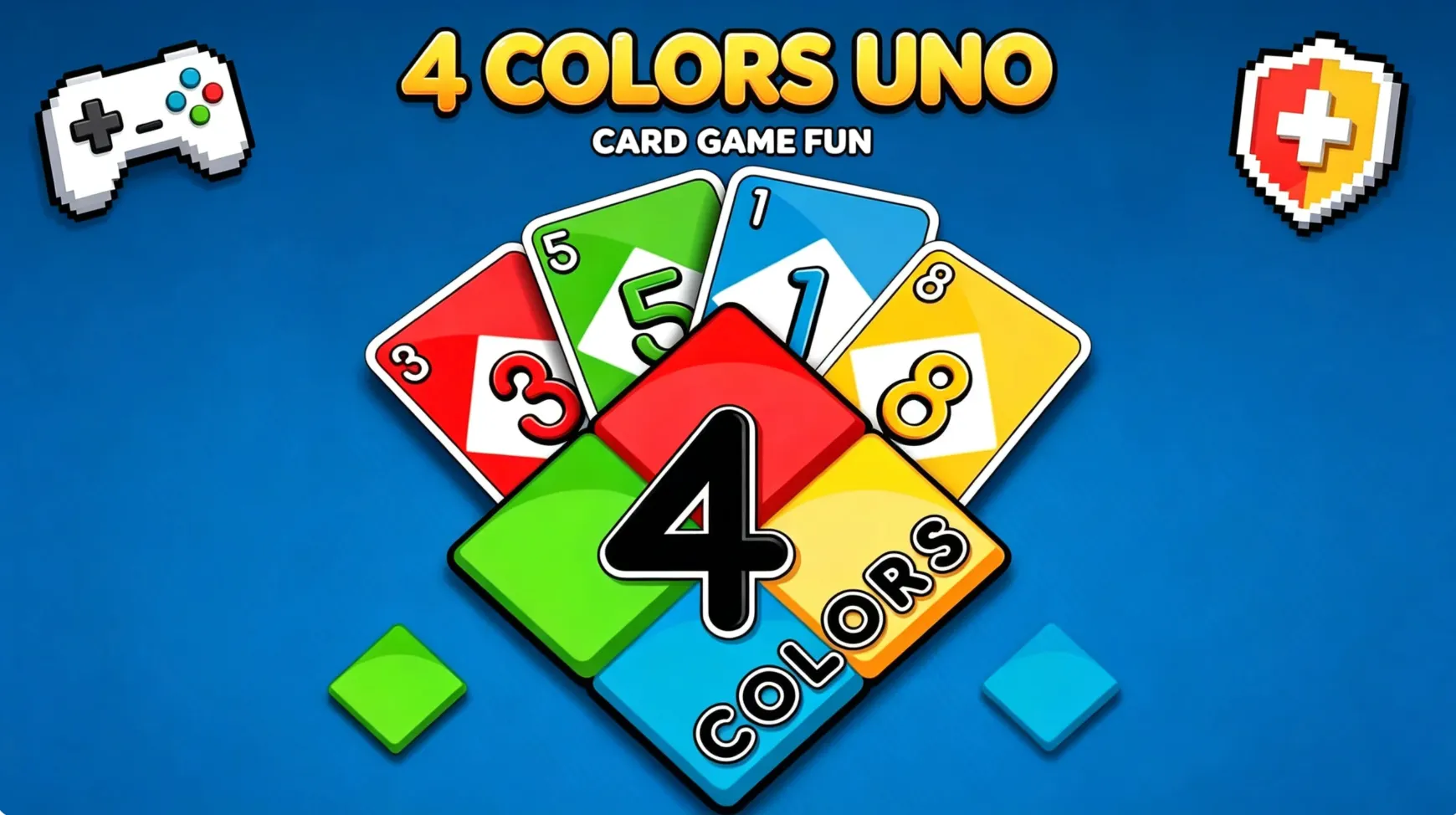 4 Colors UNO multiplayer card game playable online with friends in a web browser